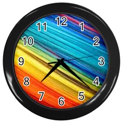 Rainbow Wall Clock (black) by NSGLOBALDESIGNS2