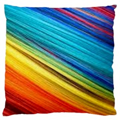 Rainbow Large Flano Cushion Case (one Side) by NSGLOBALDESIGNS2