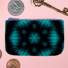 Abstract Pattern Black Green Large Coin Purse by Simbadda