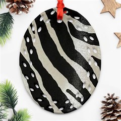 Zebra Print Ornament (oval Filigree) by NSGLOBALDESIGNS2