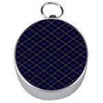 Blue Plaid  Silver Compasses Front