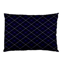 Blue Plaid  Pillow Case by dressshop