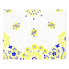 Faded Yellow Bandana Double Sided Flano Blanket (large)  by dressshop