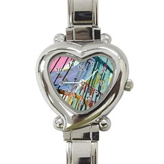 Chaos In Colour  Heart Italian Charm Watch by ArtByAng