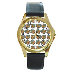 Tommyturt Round Gold Metal Watch by ArtByAng