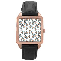 Flaming Gogo Rose Gold Leather Watch  by ArtByAng