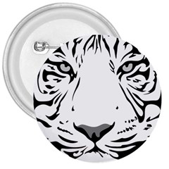 Tiger Black Ans White 3  Buttons by alllovelyideas