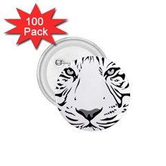 Tiger Black Ans White 1 75  Buttons (100 Pack)  by alllovelyideas