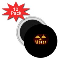 Funny Spooky Scary Halloween Pumpkin Jack O Lantern 1 75  Magnets (10 Pack)  by HalloweenParty