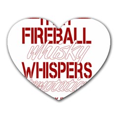 Fireball Whiskey Shirt Solid Letters 2016 Heart Mousepads by crcustomgifts