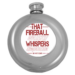 Fireball Whiskey Shirt Solid Letters 2016 Round Hip Flask (5 Oz) by crcustomgifts