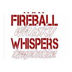 Fireball Whiskey Shirt Solid Letters 2016 Double Sided Flano Blanket (mini)  by crcustomgifts