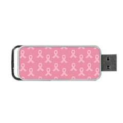 Pink Ribbon - Breast Cancer Awareness Month Portable Usb Flash (one Side) by Valentinaart