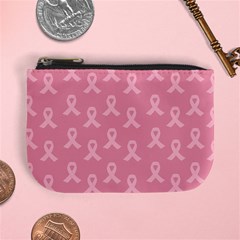 Pink Ribbon - Breast Cancer Awareness Month Mini Coin Purse by Valentinaart