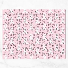 Pink Ribbon - Breast Cancer Awareness Month Rectangular Jigsaw Puzzl by Valentinaart