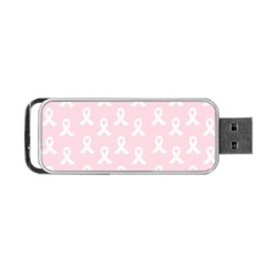 Pink Ribbon - Breast Cancer Awareness Month Portable Usb Flash (one Side) by Valentinaart