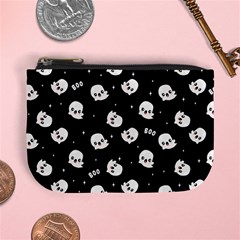 Cute Kawaii Ghost Pattern Mini Coin Purse by Valentinaart