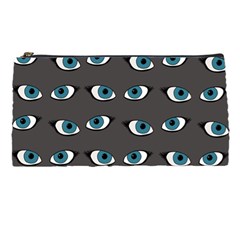 Blue Eyes Pattern Pencil Cases by Valentinaart