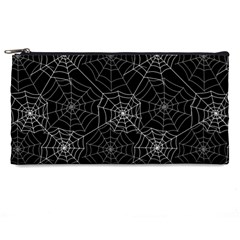 Pattern Spiderweb Halloween Gothic On Black Background Pencil Cases by genx