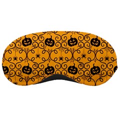 Pattern Pumpkin Spider Vintage Halloween Gothic Orange And Black Sleeping Masks by genx