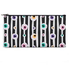 Pattern Eyeball Black And White Naive Stripes Gothic Halloween Pencil Cases by genx