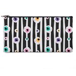 Pattern Eyeball black and white naive stripes Gothic Halloween Pencil Cases Front