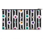 Pattern Eyeball black and white naive stripes Gothic Halloween Pencil Cases Back