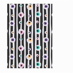 Pattern Eyeball Black And White Naive Stripes Gothic Halloween Large Garden Flag (two Sides) by genx