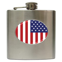 Us Flag Stars And Stripes Maga Hip Flask (6 Oz) by snek