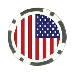 Us Flag Stars And Stripes Maga Poker Chip Card Guard by snek