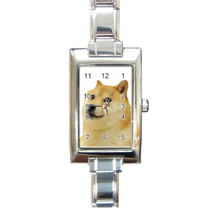 Doggo Doge Meme Rectangle Italian Charm Watch