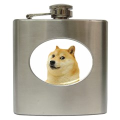 Doggo Doge Meme Hip Flask (6 Oz) by snek