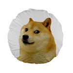 White Doge Meme Alone13k Cowcowshirt Black 15 10 10 100 Standard 15  Premium Flano Round Cushions Front