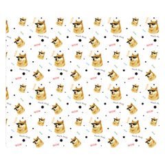 Doge Much Thug Wow Pattern Funny Kekistan Meme Dog White Double Sided Flano Blanket (small)  by snek