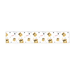 Doge Much Thug Wow Pattern Funny Kekistan Meme Dog White Flano Scarf (mini) by snek