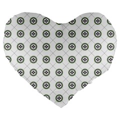 Logo Kekistan Pattern Elegant With Lines On White Background Large 19  Premium Heart Shape Cushions by snek