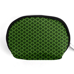 Logo Kek Pattern Black And Kekistan Green Background Accessory Pouch (medium) by snek