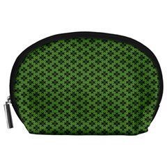 Logo Kek Pattern Black And Kekistan Green Background Accessory Pouch (large) by snek