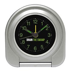 Drain The Swamp Maga Green And Gray Travel Alarm Clock by snek