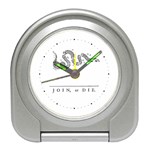 Gadsden Join Or Die Snake USA Libertarian Travel Alarm Clock Front