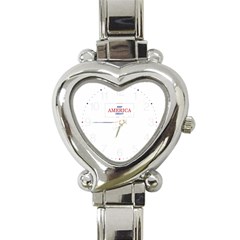 Keep America Great Maga Trump Usa Heart Italian Charm Watch by snek