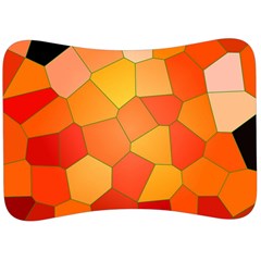 Background Pattern Orange Mosaic Velour Seat Head Rest Cushion by Mariart