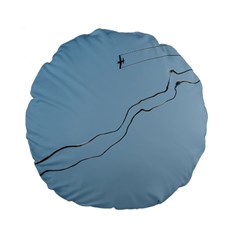 Airplane Airplanes Blue Sky Standard 15  Premium Flano Round Cushions by Mariart