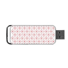 Pattern Christmas Pattern Red Stars Portable Usb Flash (two Sides) by Sapixe