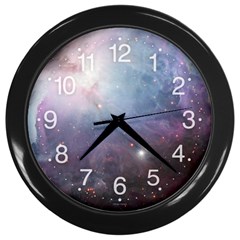 Orion Nebula Pastel Violet Purple Turquoise Blue Star Formation  Wall Clock (black) by genx