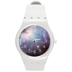 Orion Nebula Pastel Violet Purple Turquoise Blue Star Formation  Round Plastic Sport Watch (m) by genx