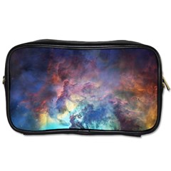 Lagoon Nebula Interstellar Cloud Pastel Pink, Turquoise And Yellow Stars Toiletries Bag (two Sides) by genx