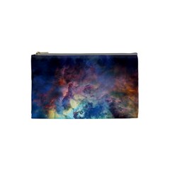 Lagoon Nebula Interstellar Cloud Pastel Pink, Turquoise And Yellow Stars Cosmetic Bag (xs) by genx