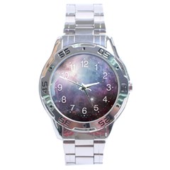 Orion Nebula Pastel Violet Purple Turquoise Blue Star Formation Stainless Steel Analogue Watch by genx