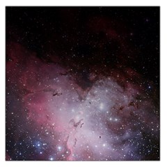 Eagle Nebula Wine Pink And Purple Pastel Stars Astronomy Large Satin Scarf (square) by genx